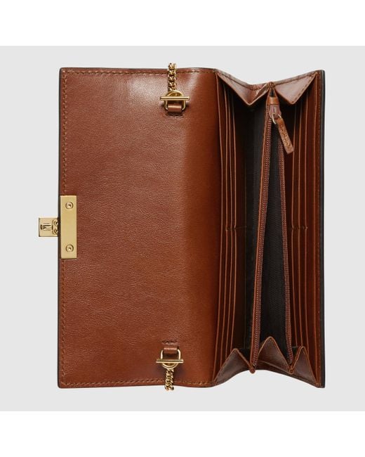 Padlock continental wallet gucci sale